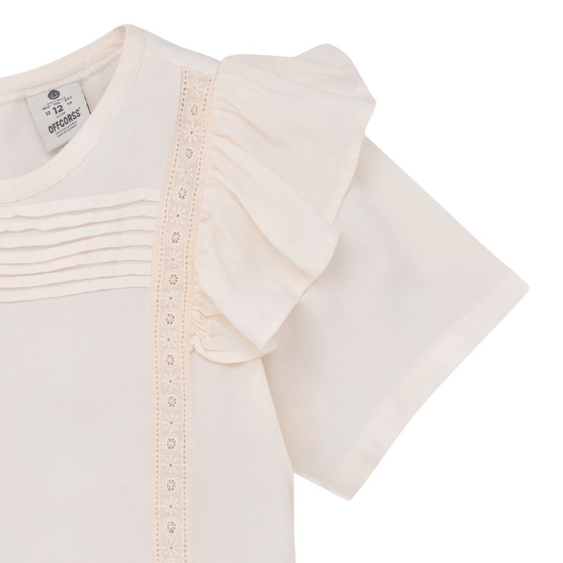 Camisa-manga-corta-para-niñas-Ropa-nina-Amarillo