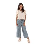 Camisa-manga-corta-para-niñas-Ropa-nina-Amarillo