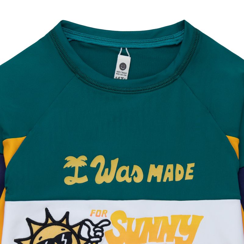 Camiseta-manga-larga-de-baño-para-bebe-niño-Ropa-bebe-nino-Verde