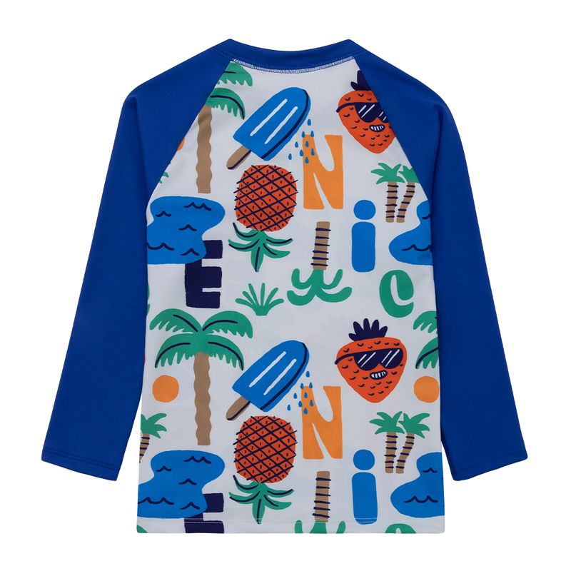 Camiseta-manga-larga-de-baño-para-bebe-niño-Ropa-bebe-nino-Azul