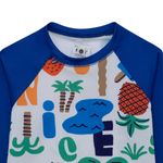 Camiseta-manga-larga-de-baño-para-bebe-niño-Ropa-bebe-nino-Azul