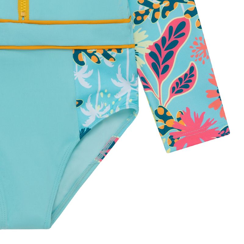Vestido-de-baño-entero-manga-larga-para-bebe-niña-Ropa-bebe-nina-Verde