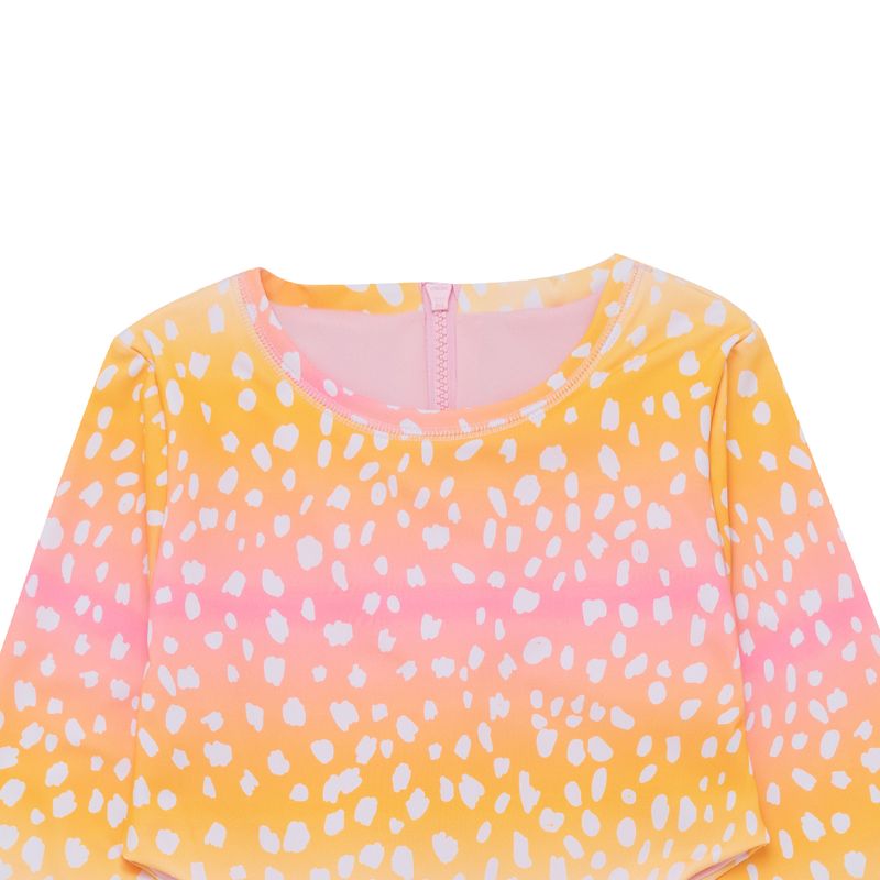 Vestido-de-baño-entero-manga-larga-para-niñas-Ropa-nina-Rosado