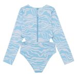 Vestido-de-baño-entero-manga-larga-para-niñas-Ropa-nina-Azul