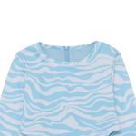 Vestido-de-baño-entero-manga-larga-para-niñas-Ropa-nina-Azul