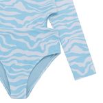 Vestido-de-baño-entero-manga-larga-para-niñas-Ropa-nina-Azul