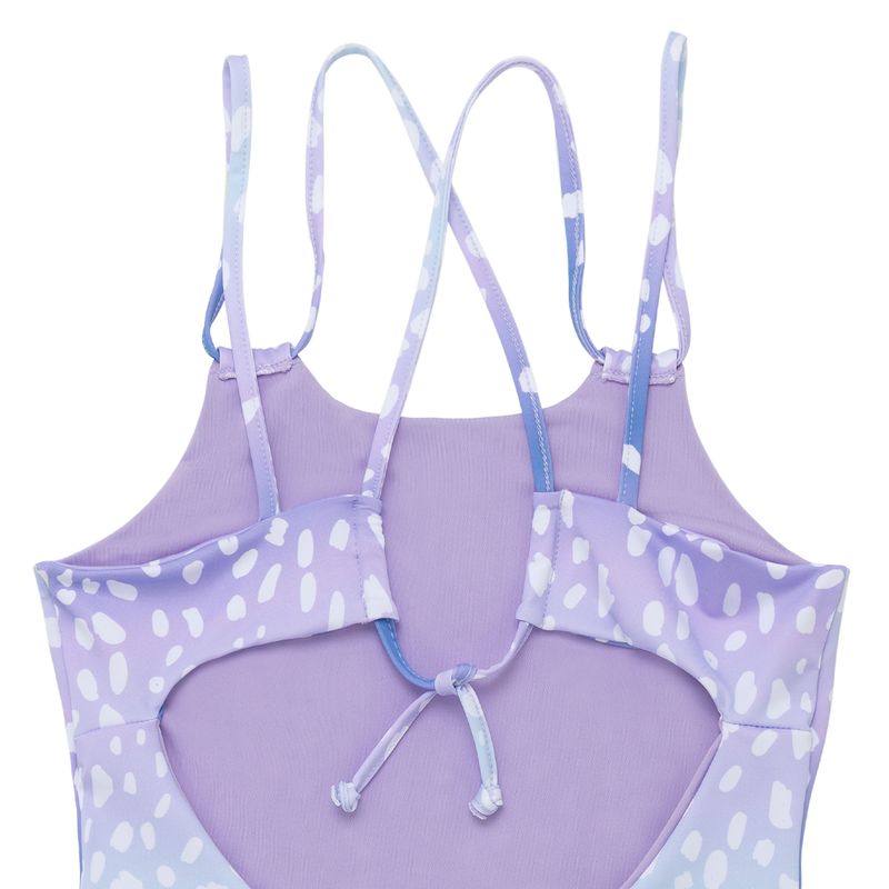Vestido-de-baño-entero-manga-sisa-para-niñas-Ropa-nina-Morado