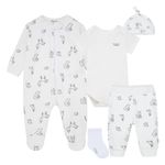 Set-del-primer-dia-para-recien-nacido-Ropa-recien-nacido-nino-Blanco