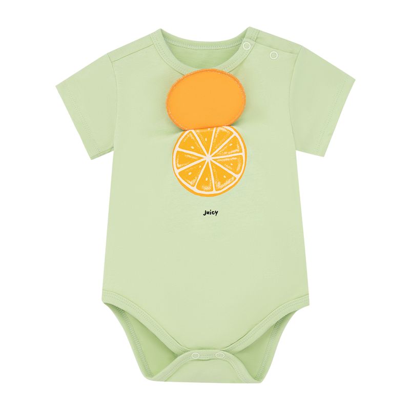 Body-manga-corta-para-recien-nacidos-Recien-nacido-Unisex-Verde