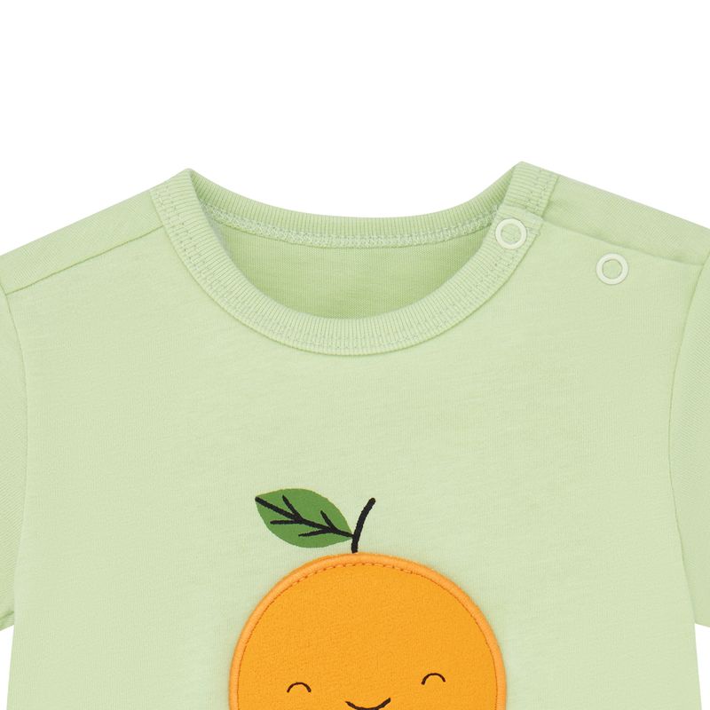 Body-manga-corta-para-recien-nacidos-Recien-nacido-Unisex-Verde