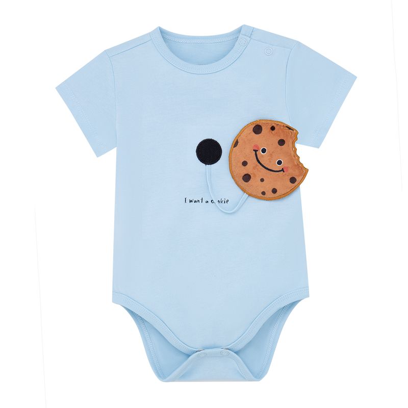 Body-manga-corta-para-recien-nacidos-Recien-nacido-Unisex-Azul