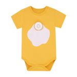 Body-manga-corta-para-recien-nacidos-Recien-nacido-Unisex-Amarillo