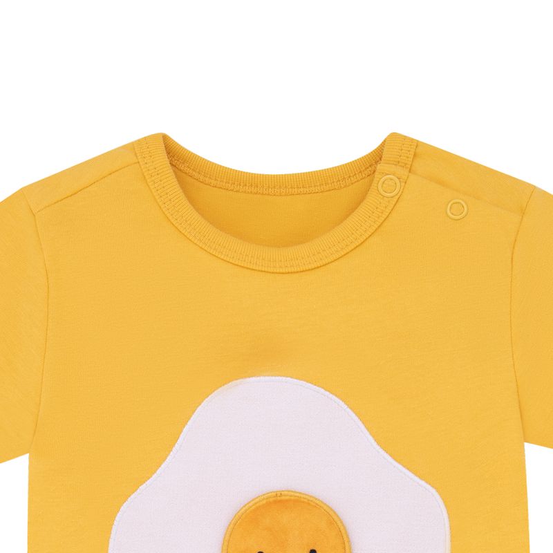 Body-manga-corta-para-recien-nacidos-Recien-nacido-Unisex-Amarillo