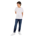 Camiseta-manga-corta-interior-para-niños-Ropa-nino-Blanco