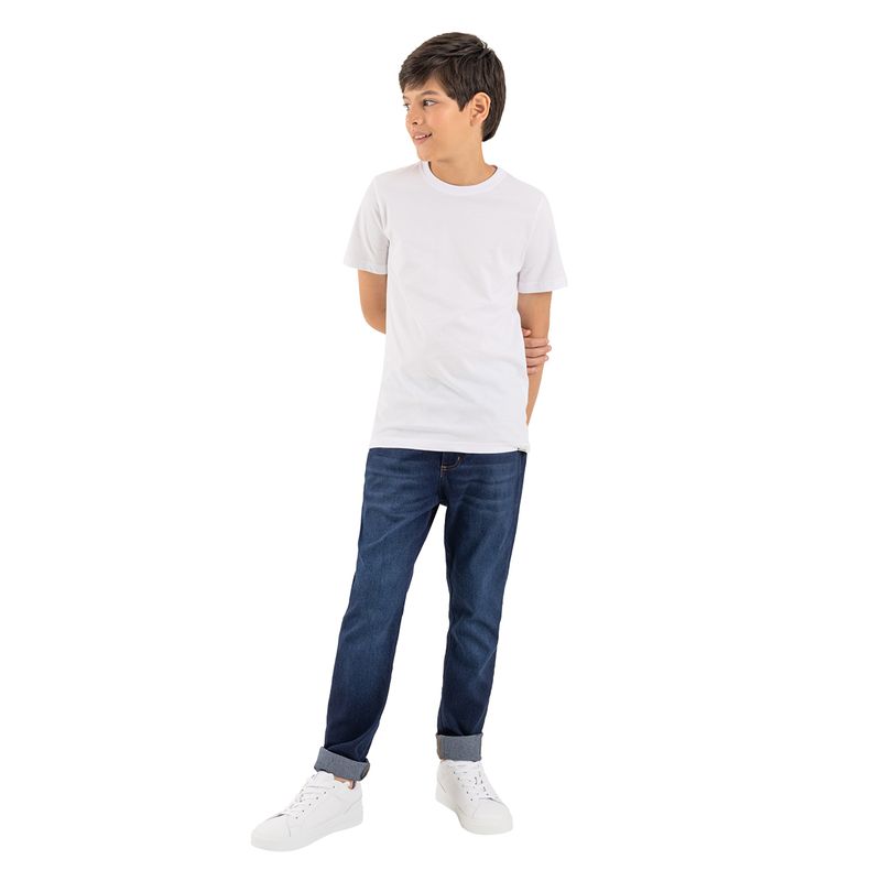 Camiseta-manga-corta-interior-para-niños-Ropa-nino-Blanco