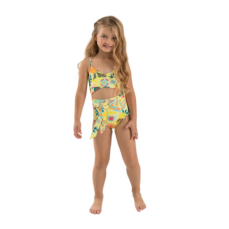 Vestido-de-baño-entero-manga-sisa-para-bebe-niña-Ropa-bebe-nina-Amarillo