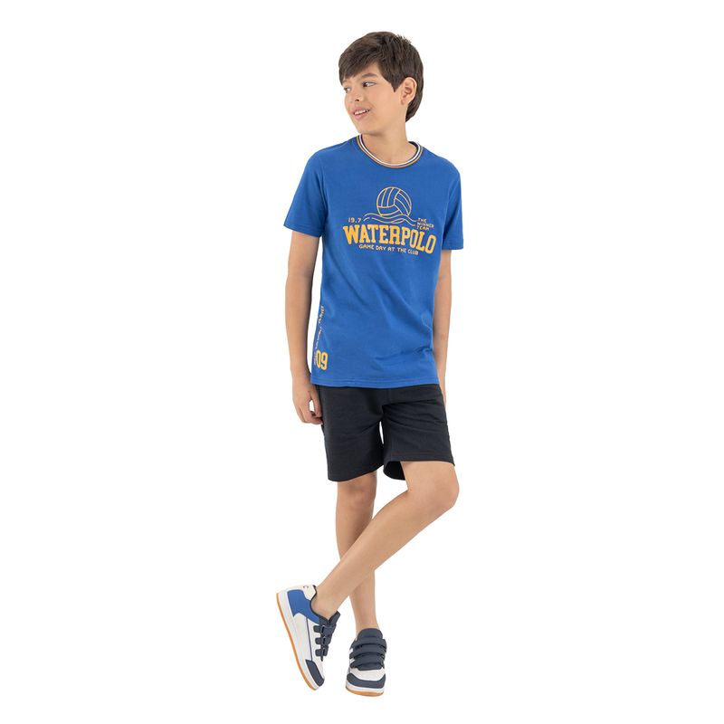 Conjunto-de-camiseta-y-bermuda-para-niños-Ropa-nino-Azul