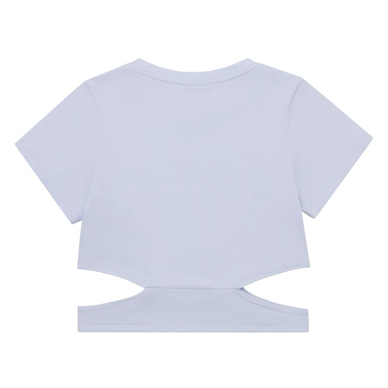 Camiseta-manga-corta-para-niña-Ropa-nina-Blanco