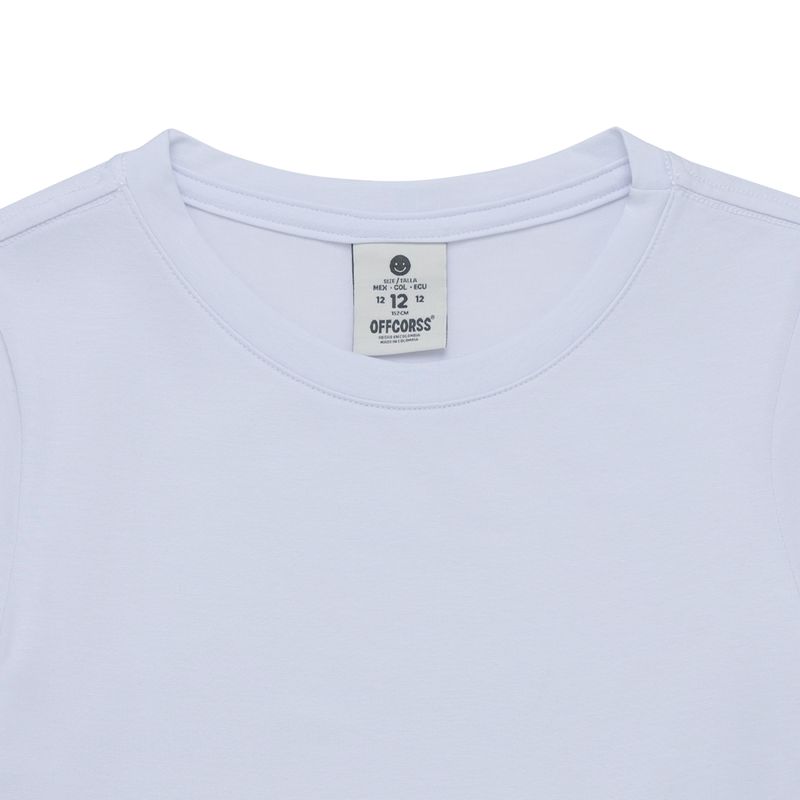 Camiseta-manga-corta-para-niña-Ropa-nina-Blanco