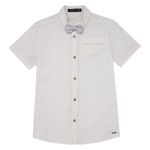 Camisa-manga-corta-para-niños-Ropa-nino-Blanco