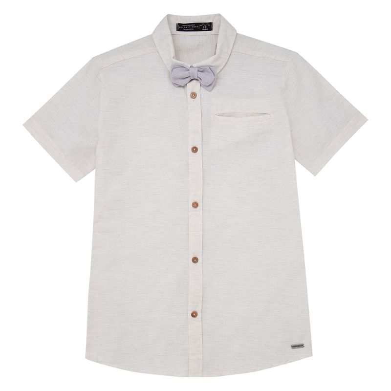 Camisa-manga-corta-para-niños-Ropa-nino-Blanco