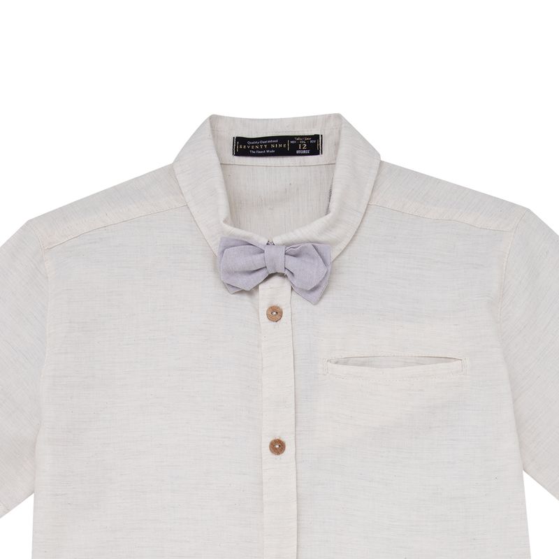 Camisa-manga-corta-para-niños-Ropa-nino-Blanco