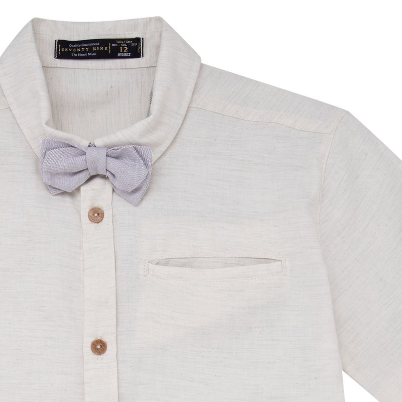 Camisa-manga-corta-para-niños-Ropa-nino-Blanco