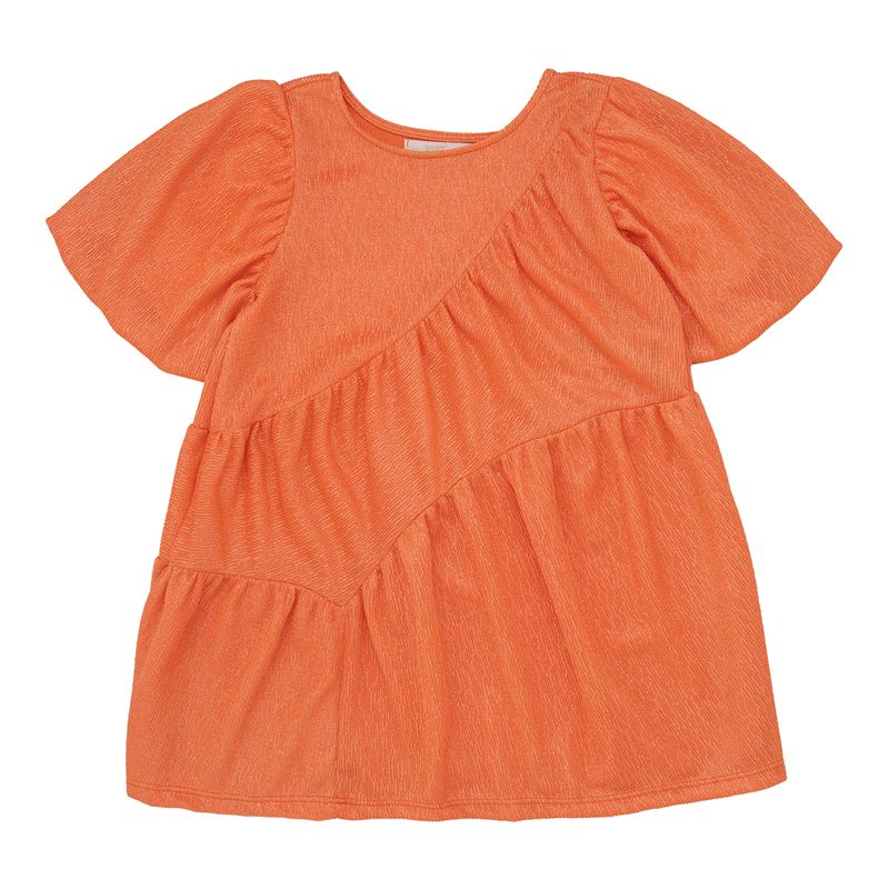 Vestido-manga-corta-para-bebe-niña-Ropa-bebe-nina-Naranja