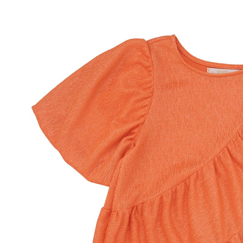 Vestido-manga-corta-para-bebe-niña-Ropa-bebe-nina-Naranja
