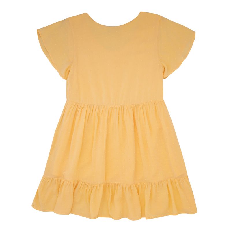 Vestido-manga-corta-para-niña-Ropa-nina-Amarillo