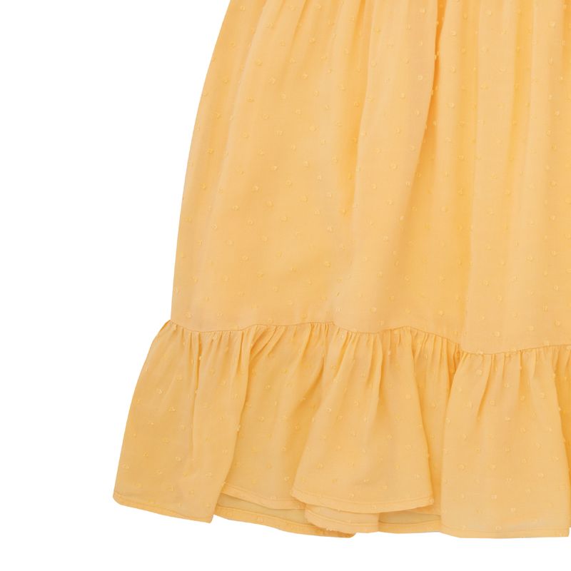 Vestido-manga-corta-para-niña-Ropa-nina-Amarillo