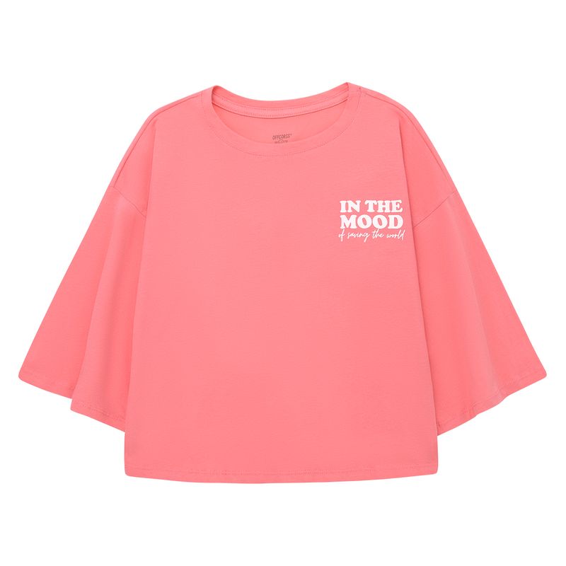 Camiseta-manga-corta-para-niñas-Ropa-nina-Rosado