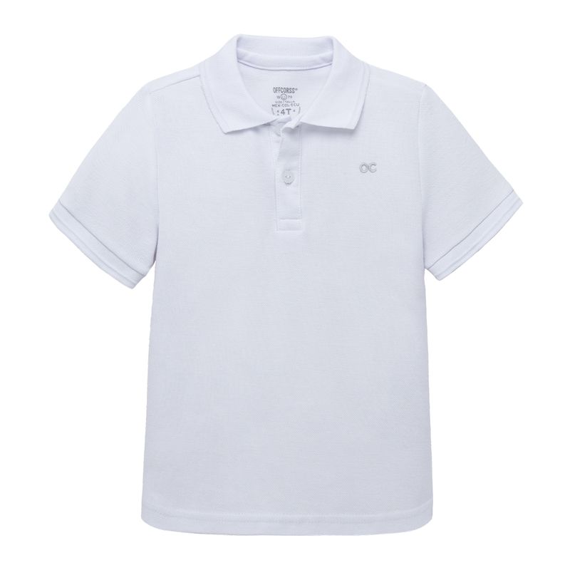 Camiseta-tipo-polo-para-bebe-niño-Ropa-bebe-nino-Blanco
