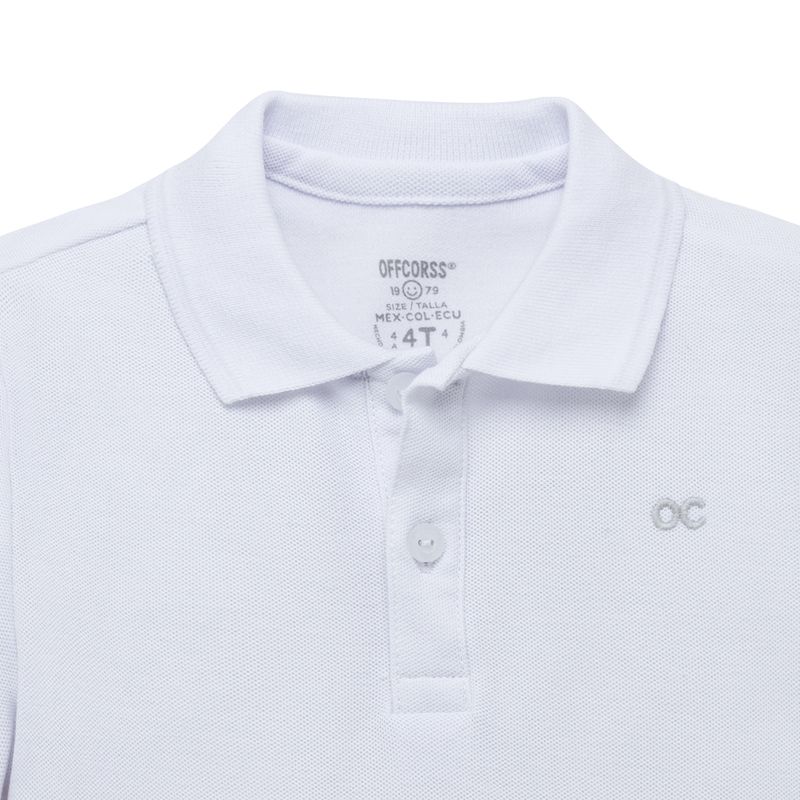 Camiseta-tipo-polo-para-bebe-niño-Ropa-bebe-nino-Blanco