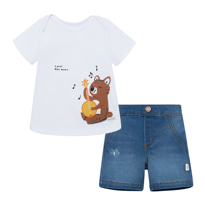 Conjunto-corto-para-recien-nacido-niño-Ropa-recien-nacido-nino-Blanco