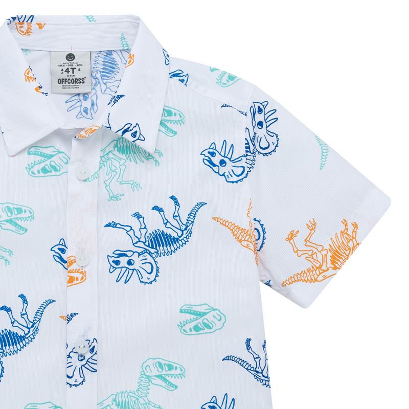 Camisa-manga-corta-para-bebe-niño-Ropa-bebe-nino-Blanco
