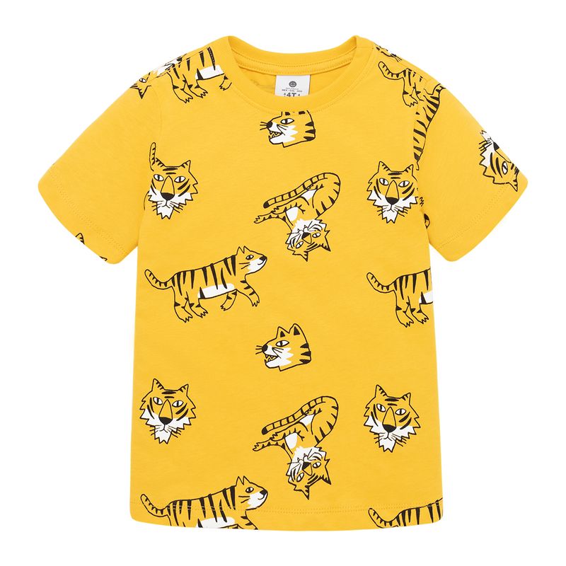 Camiseta-manga-corta-para-bebe-niño-Ropa-bebe-nino-Amarillo