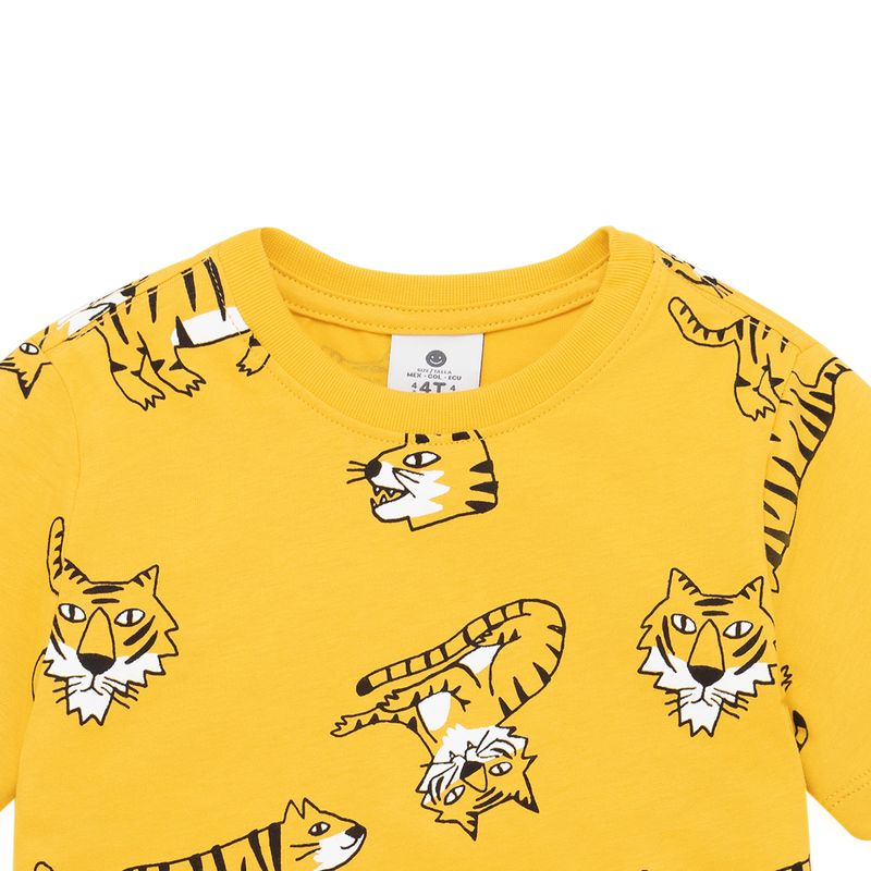 Camiseta-manga-corta-para-bebe-niño-Ropa-bebe-nino-Amarillo