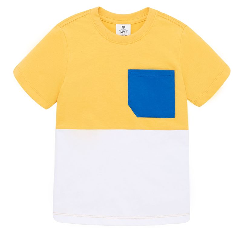 Camiseta-manga-corta-para-bebe-niño-Ropa-bebe-nino-Amarillo