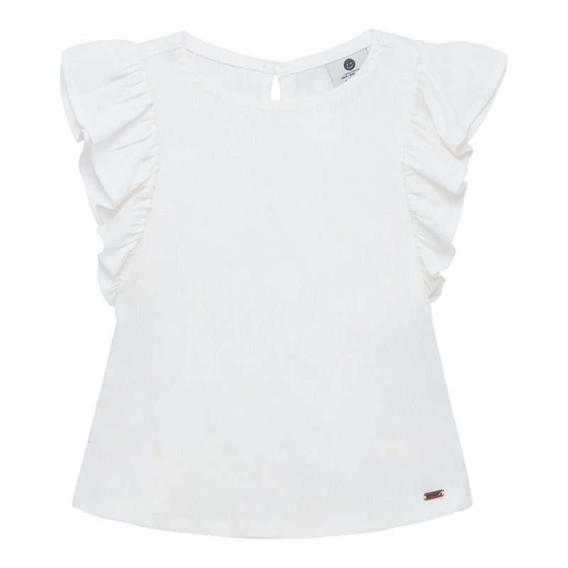 Camisa-manga-corta-para-bebe-niña-Ropa-bebe-nina-Cafe