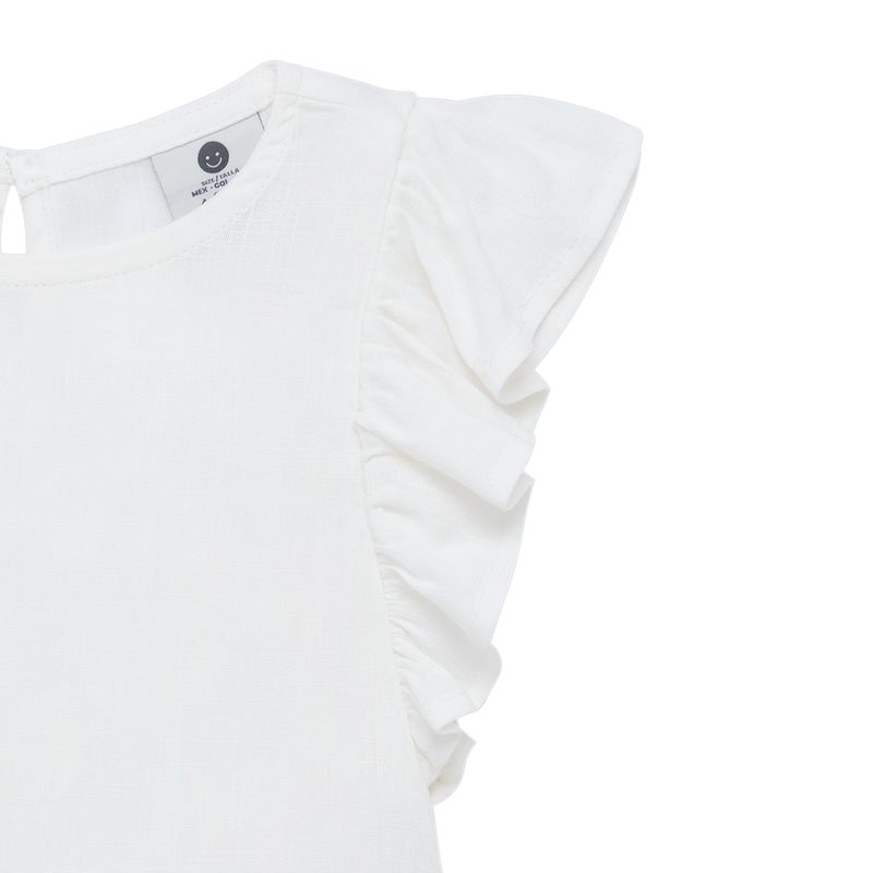 Camisa-manga-corta-para-bebe-niña-Ropa-bebe-nina-Cafe