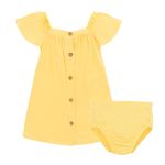 Conjunto-corto-para-recien-nacida-niña-Ropa-recien-nacido-nina-Amarillo