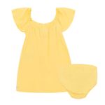 Conjunto-corto-para-recien-nacida-niña-Ropa-recien-nacido-nina-Amarillo