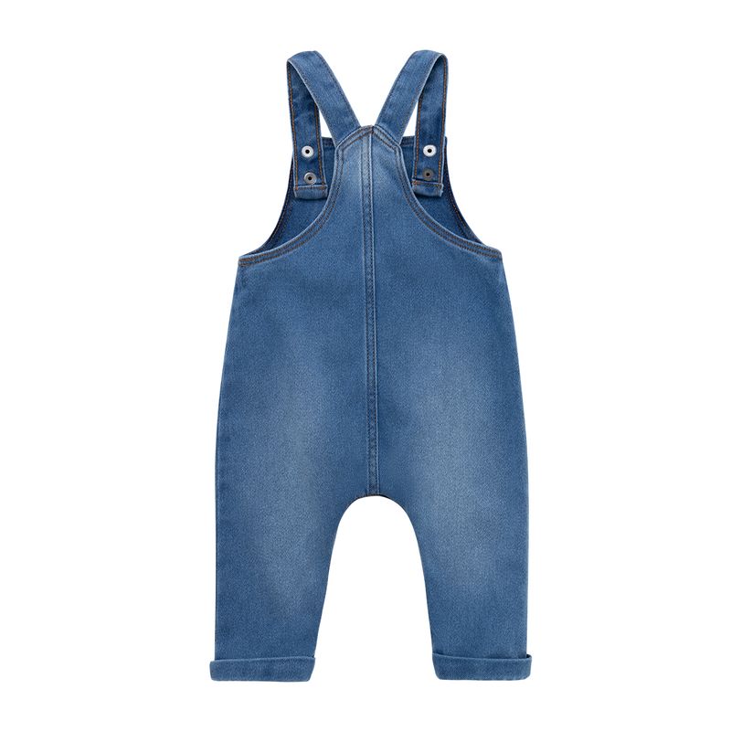 Overall-largo-para-recien-nacidos-unisex-Ropa-recien-nacido-nino-Indigo-medio