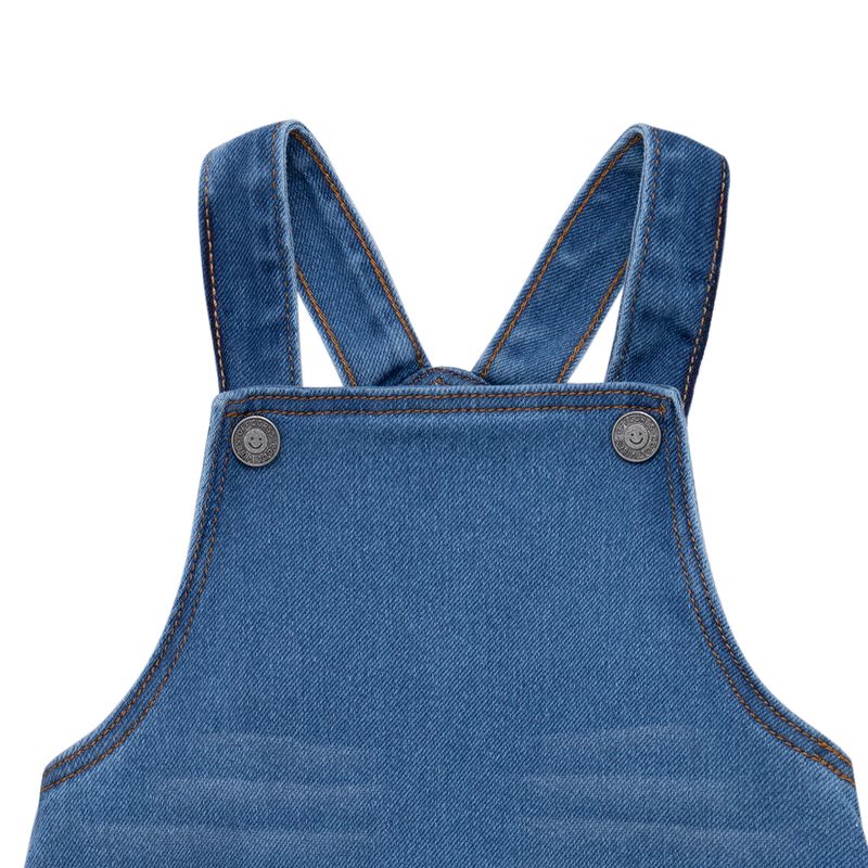 Overall-largo-para-recien-nacidos-unisex-Ropa-recien-nacido-nino-Indigo-medio