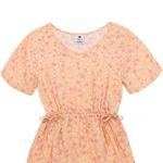 Vestido-manga-corta-para-niña-Ropa-nina-Naranja