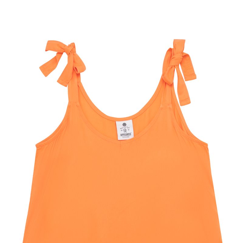 Vestido-manga-sisa-para-niña-Ropa-nina-Naranja