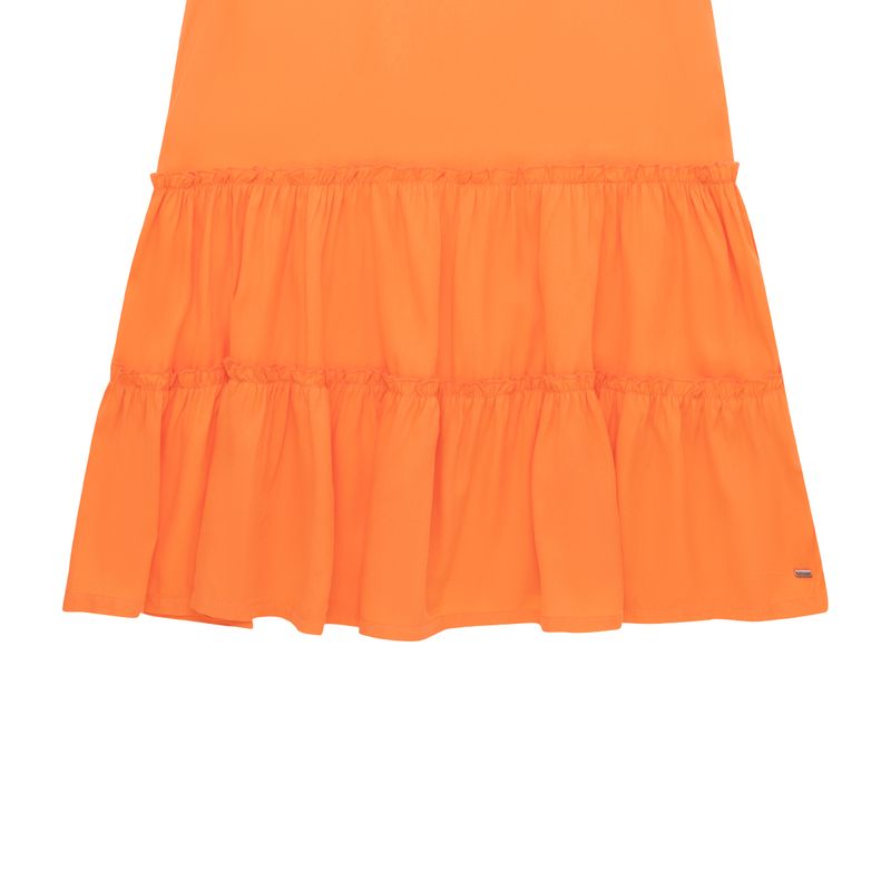 Vestido-manga-sisa-para-niña-Ropa-nina-Naranja