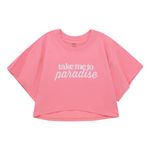 Camiseta-manga-corta-para-niña-Ropa-nina-Rosado