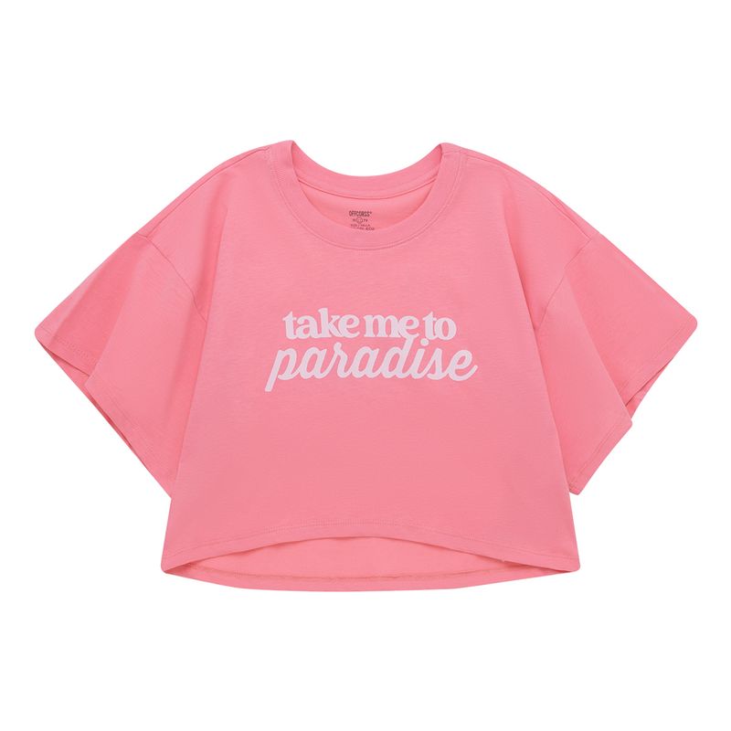 Camiseta-manga-corta-para-niña-Ropa-nina-Rosado